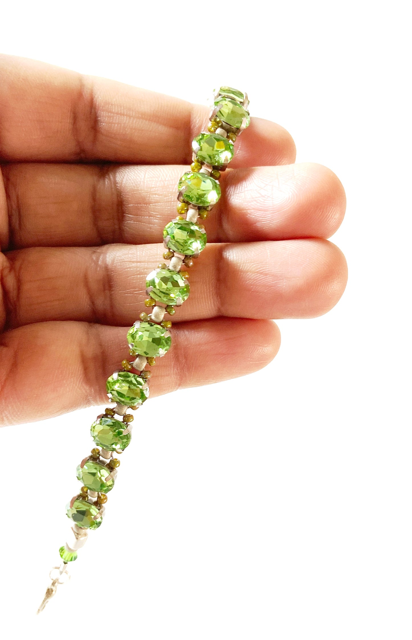 Stepping stone crystal bracelet
