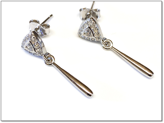 Beauty of Sterling Silver Mini Dangle Earrings 