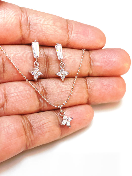 Crystal Mayflower Jewel Set