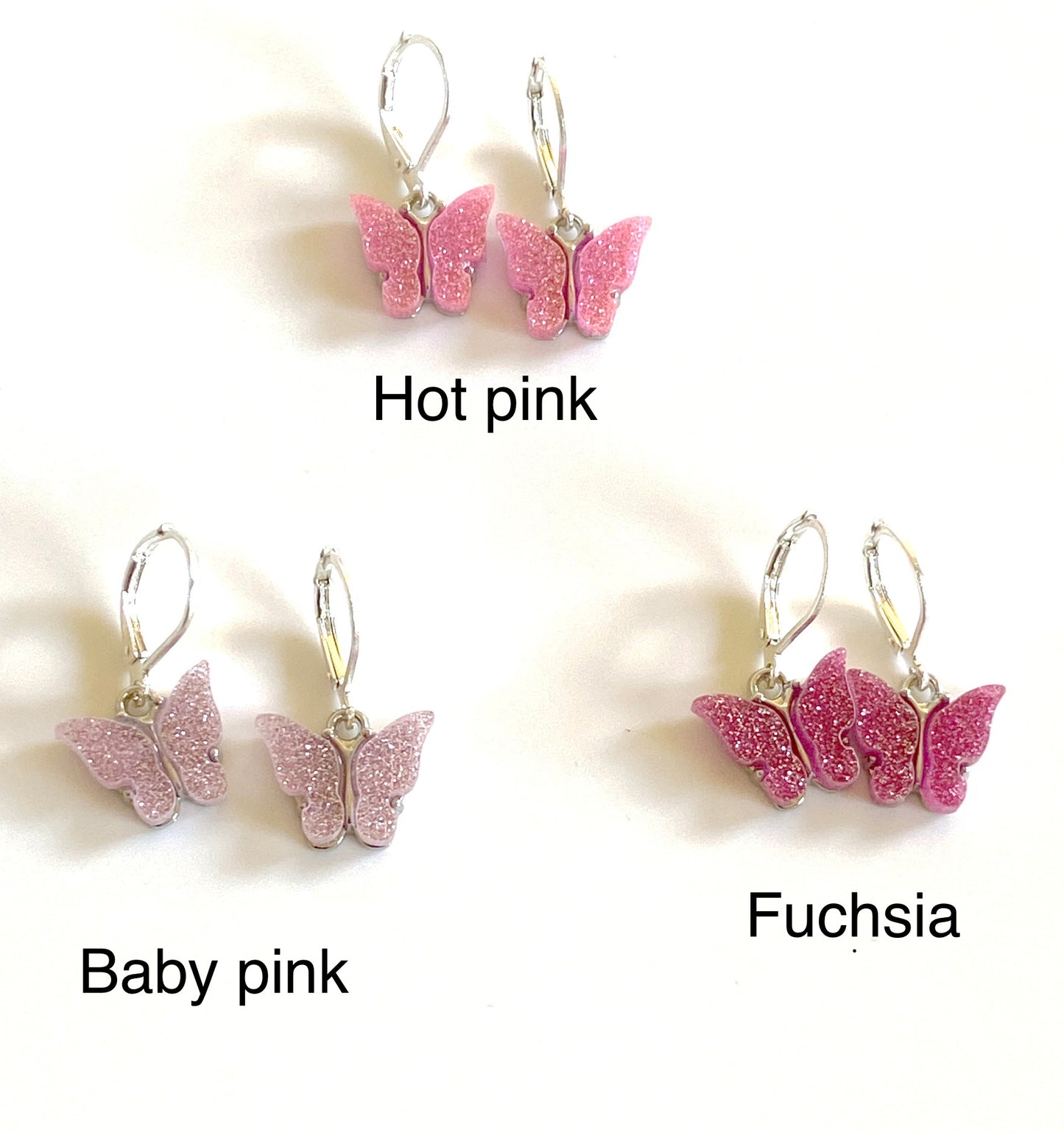 Sparkly Butterfly charm earring
