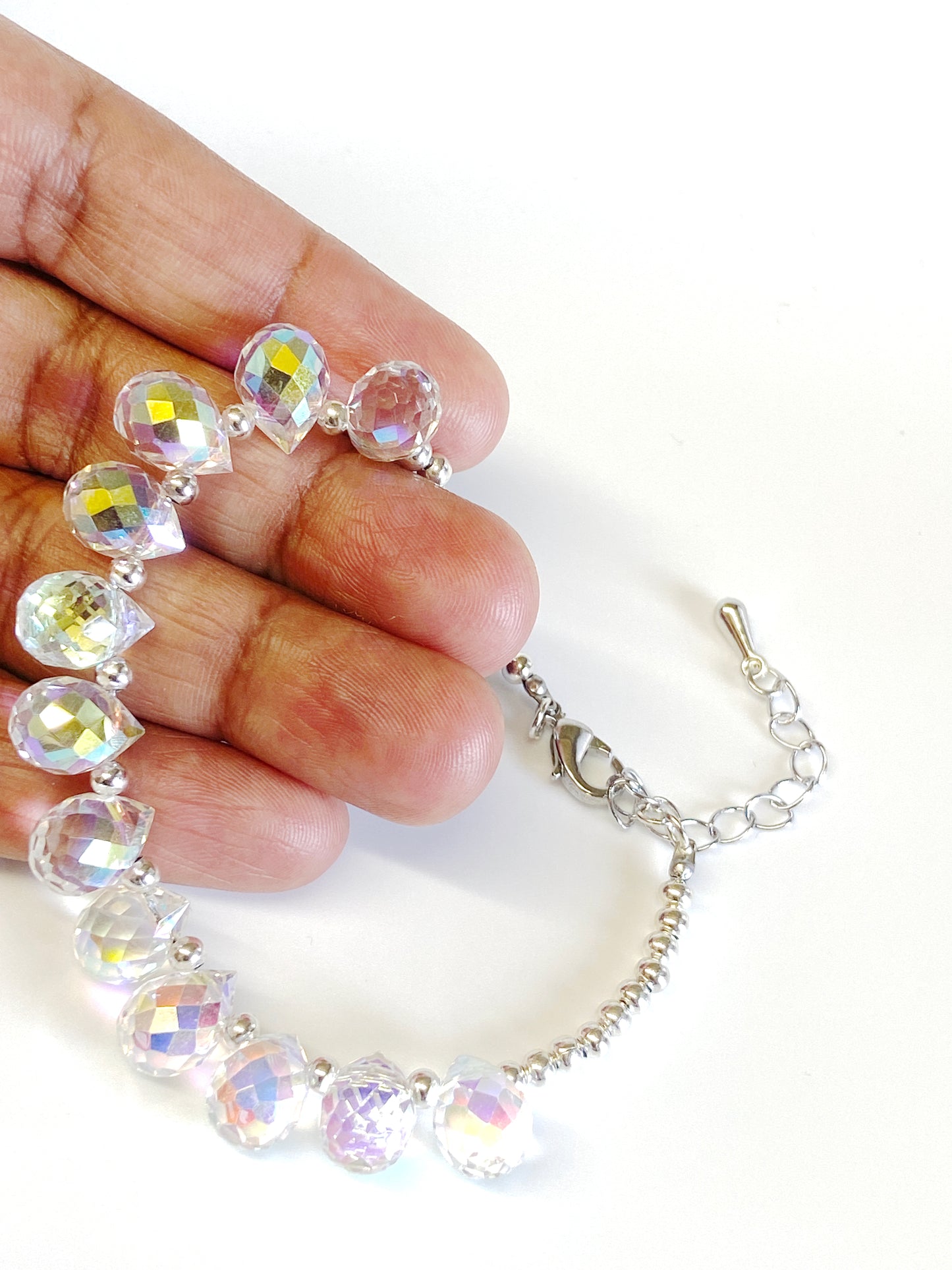 Micro faceted crystal bracelet