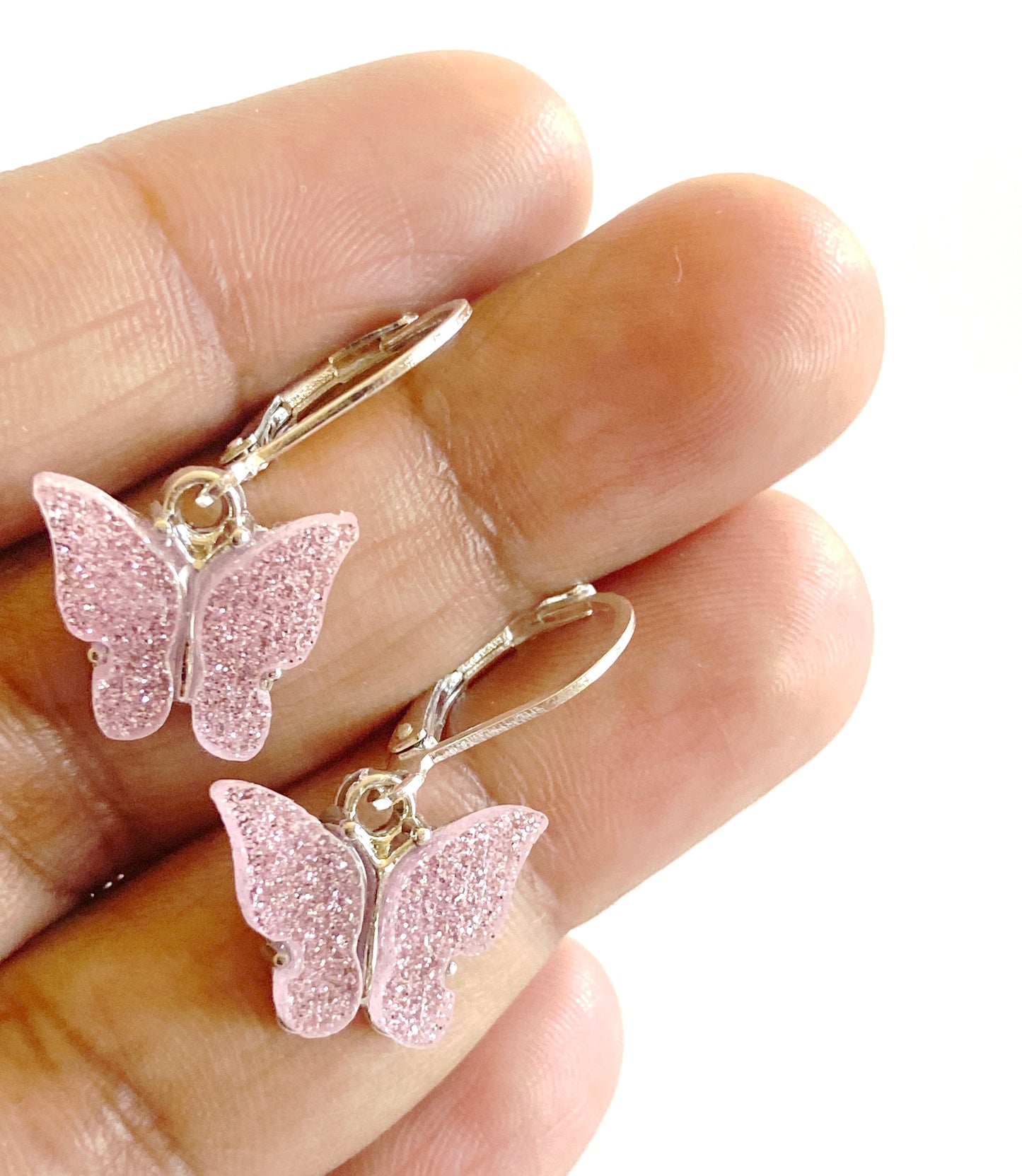 Sparkly Butterfly charm earring