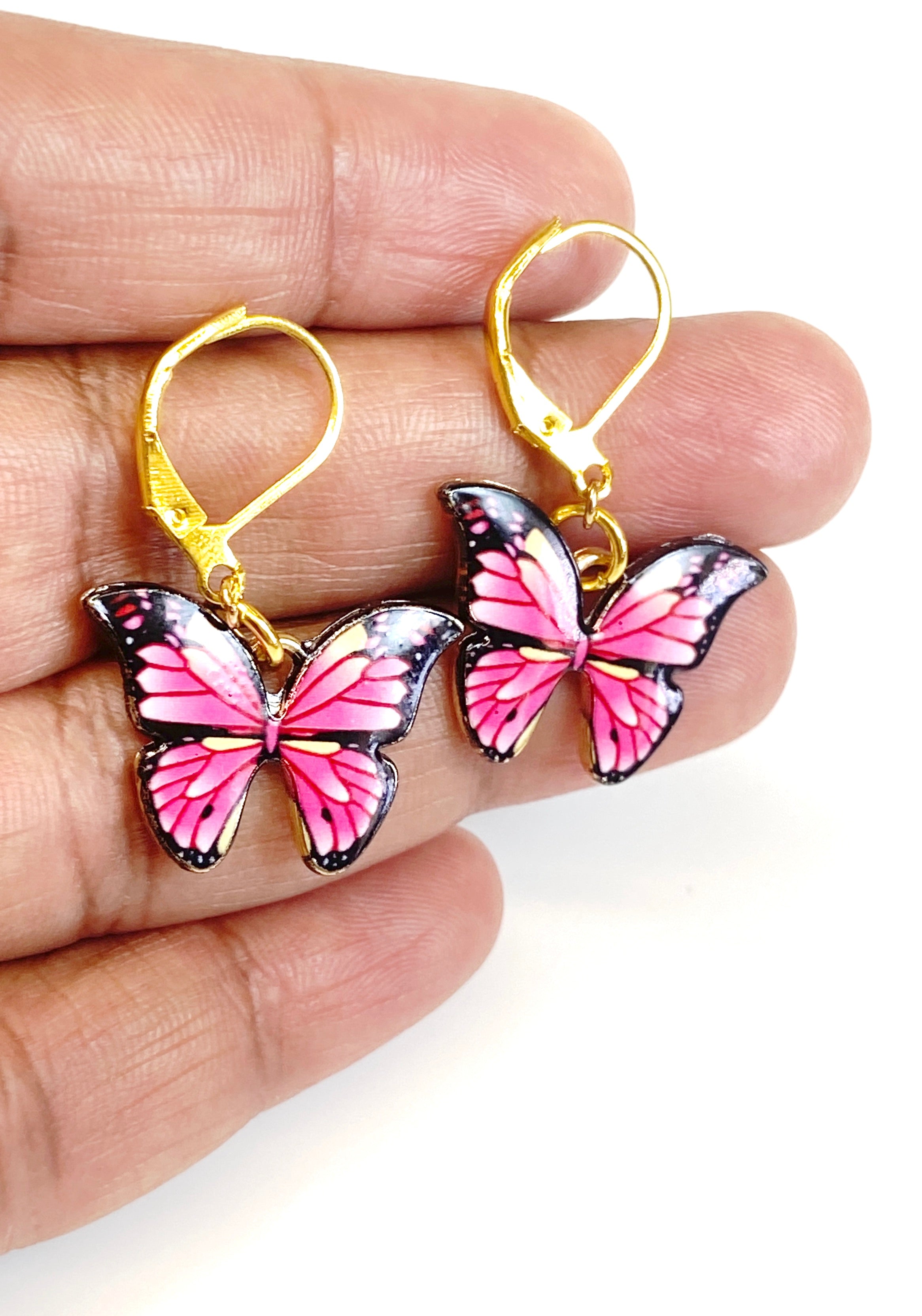 Golden Butterfly Charm Earring – creativefusionsfashion