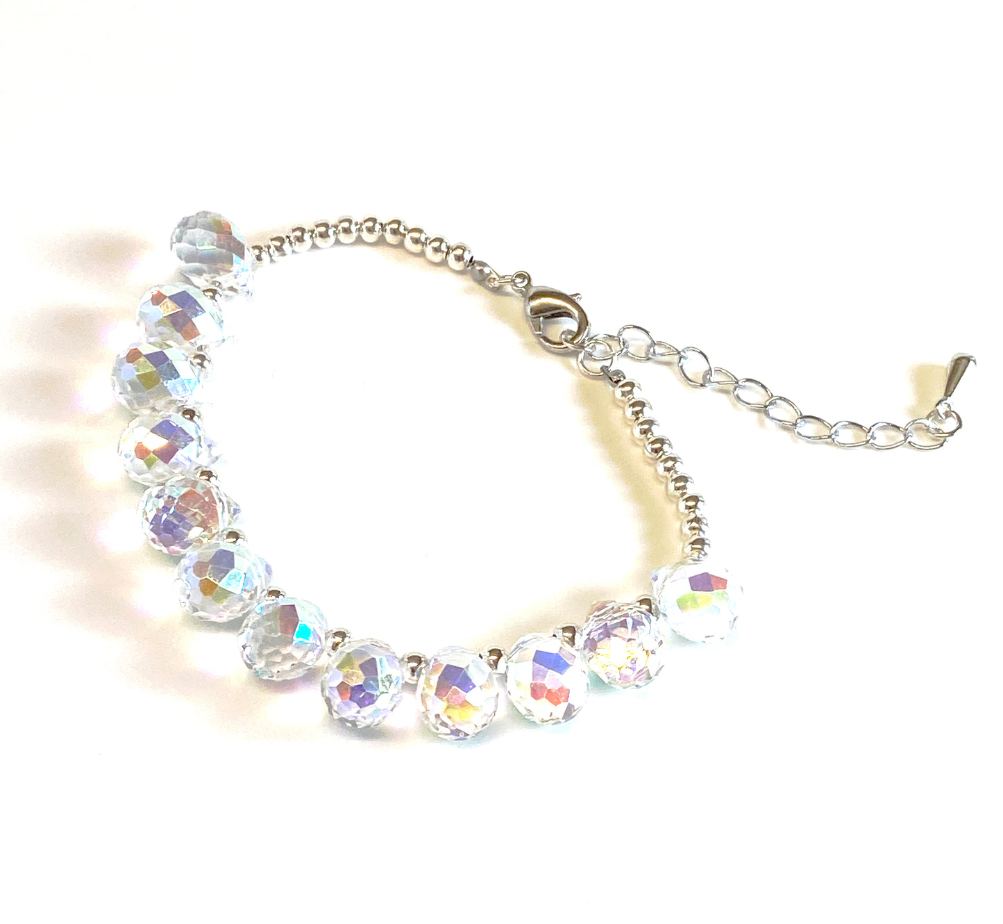 Micro faceted crystal bracelet