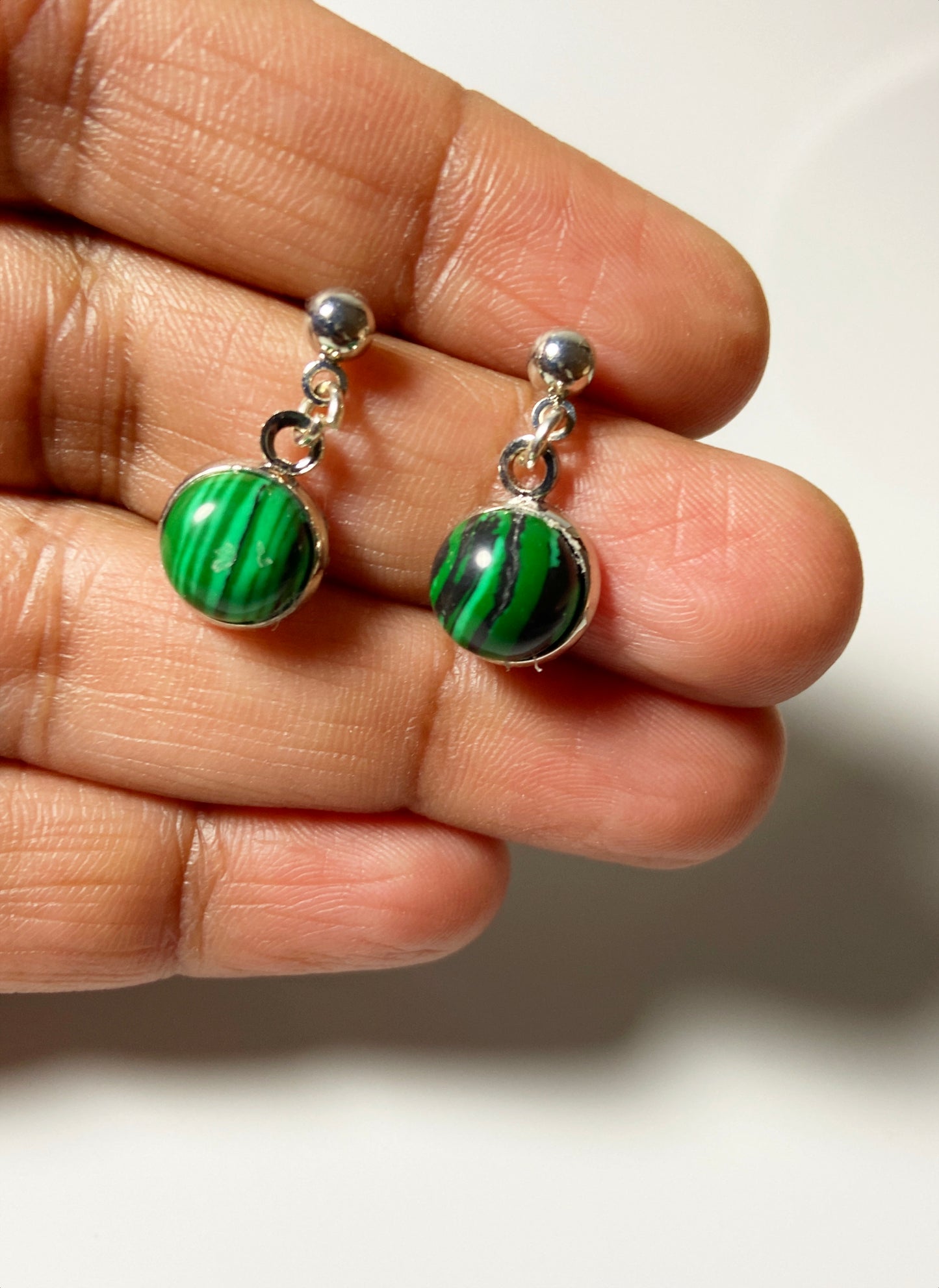 Gemstone drop earrings