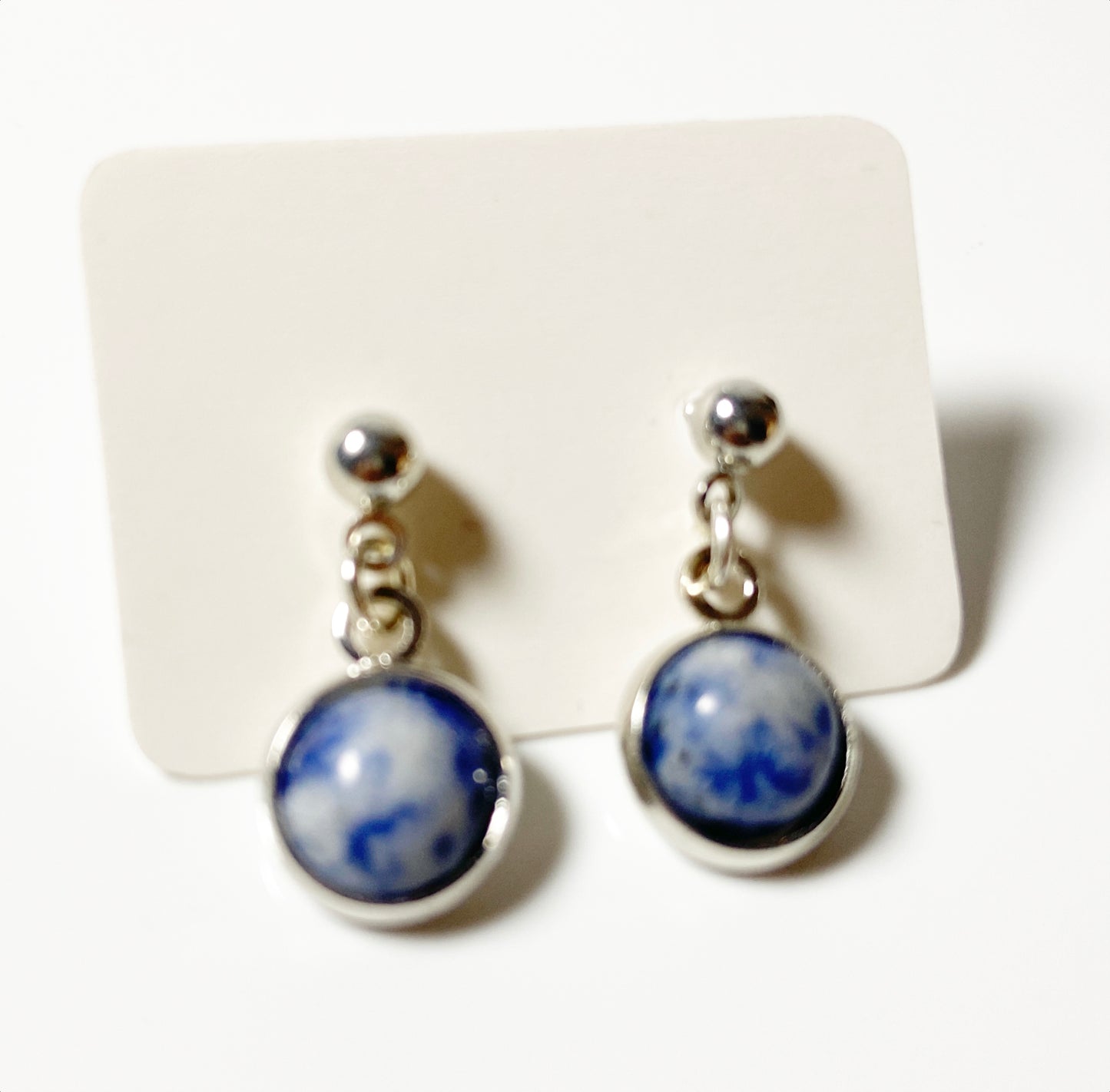 Gemstone drop earrings