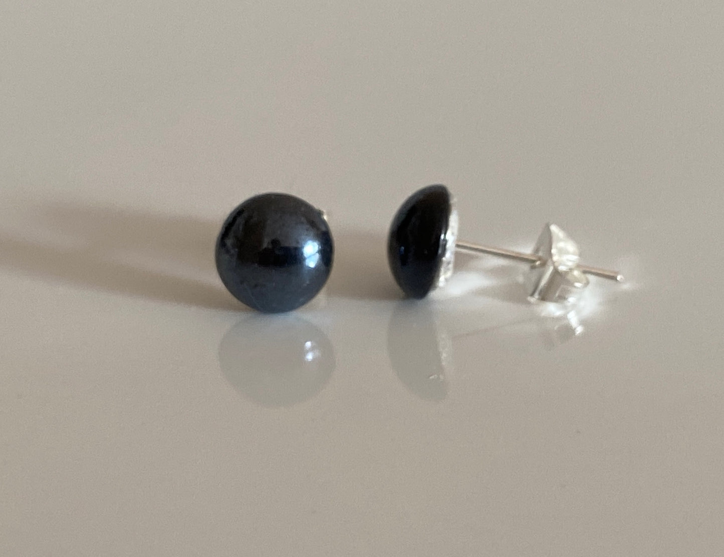 Glass Pearl Stud Earrings