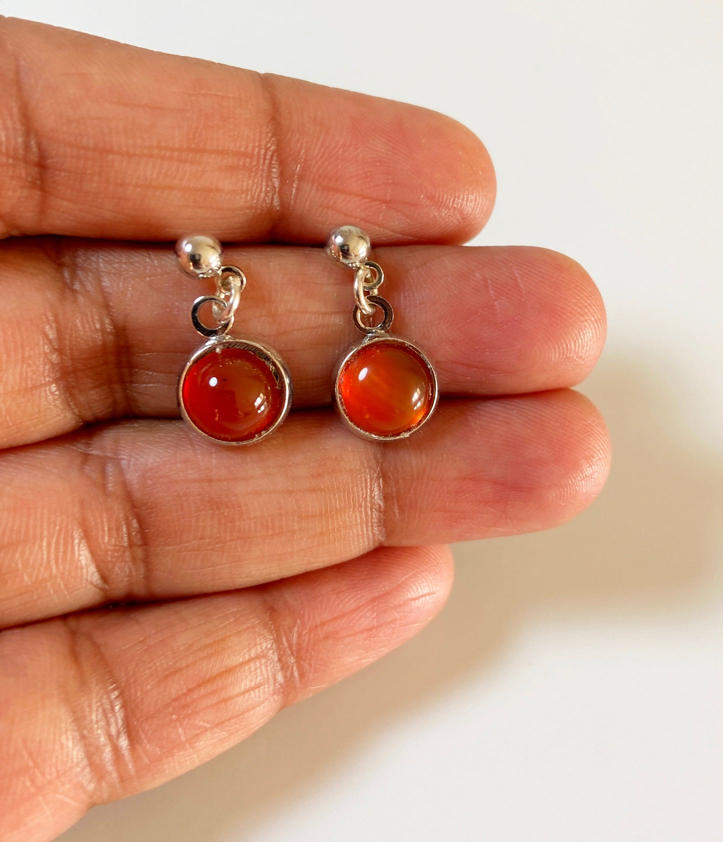 Gemstone drop earrings