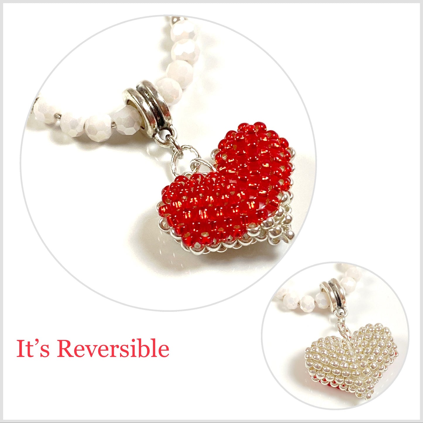 Puffy heart necklace-creativefusionsfashion