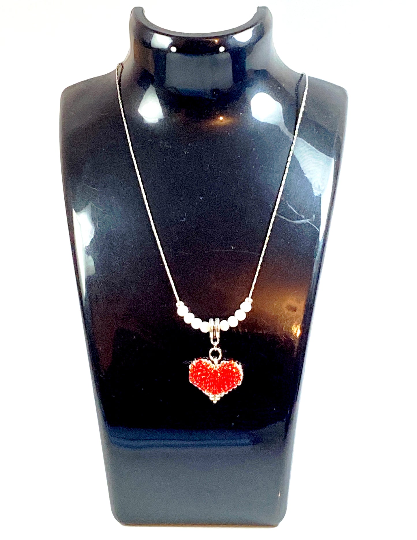 Puffy heart necklace-creativefusionsfashion