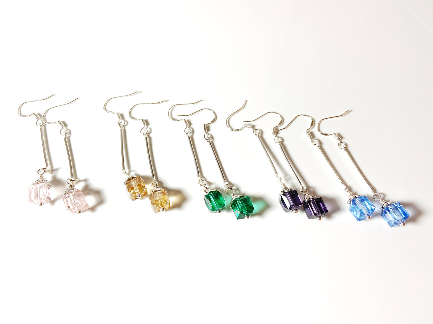 Cube drop earrings