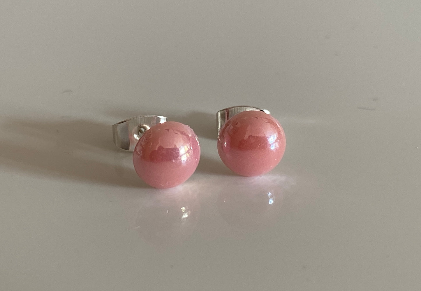 Glass Pearl Stud Earrings