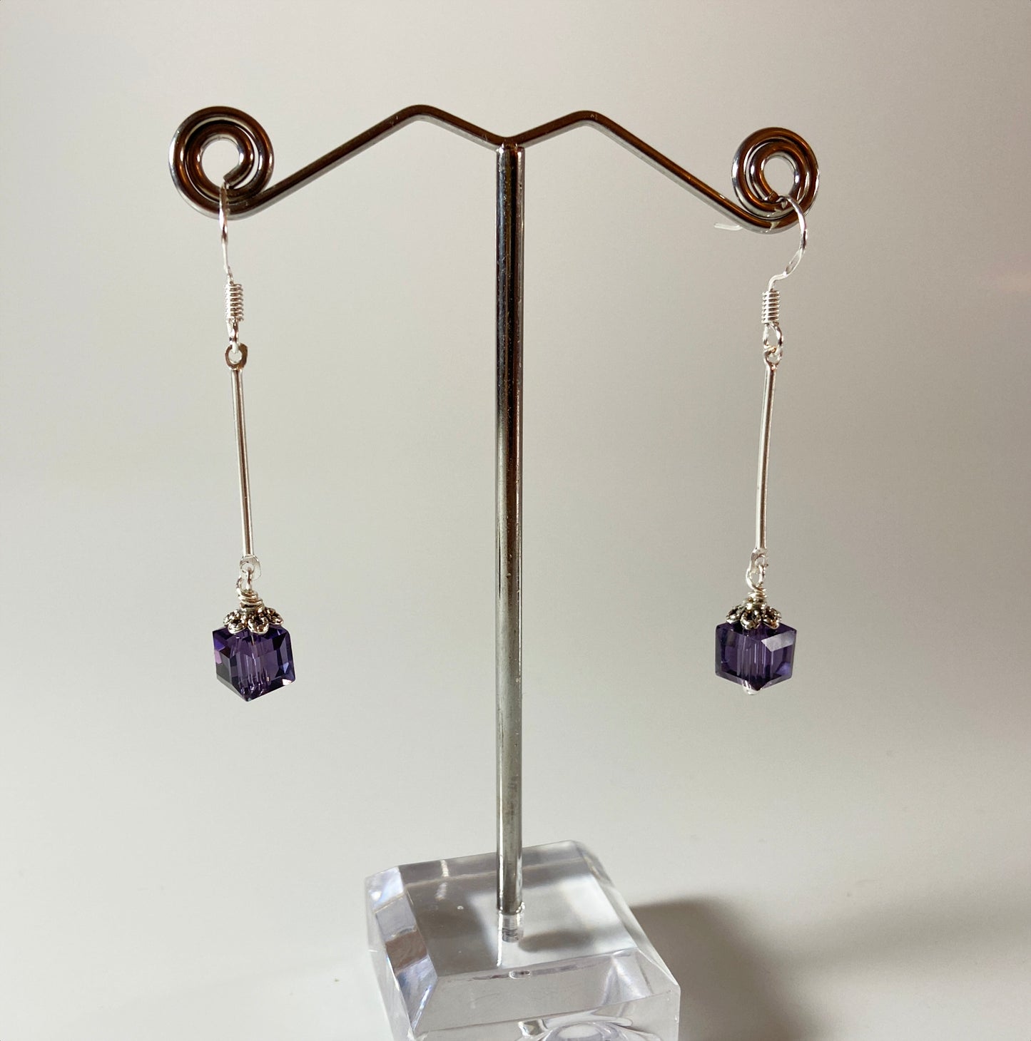 Cube drop earrings