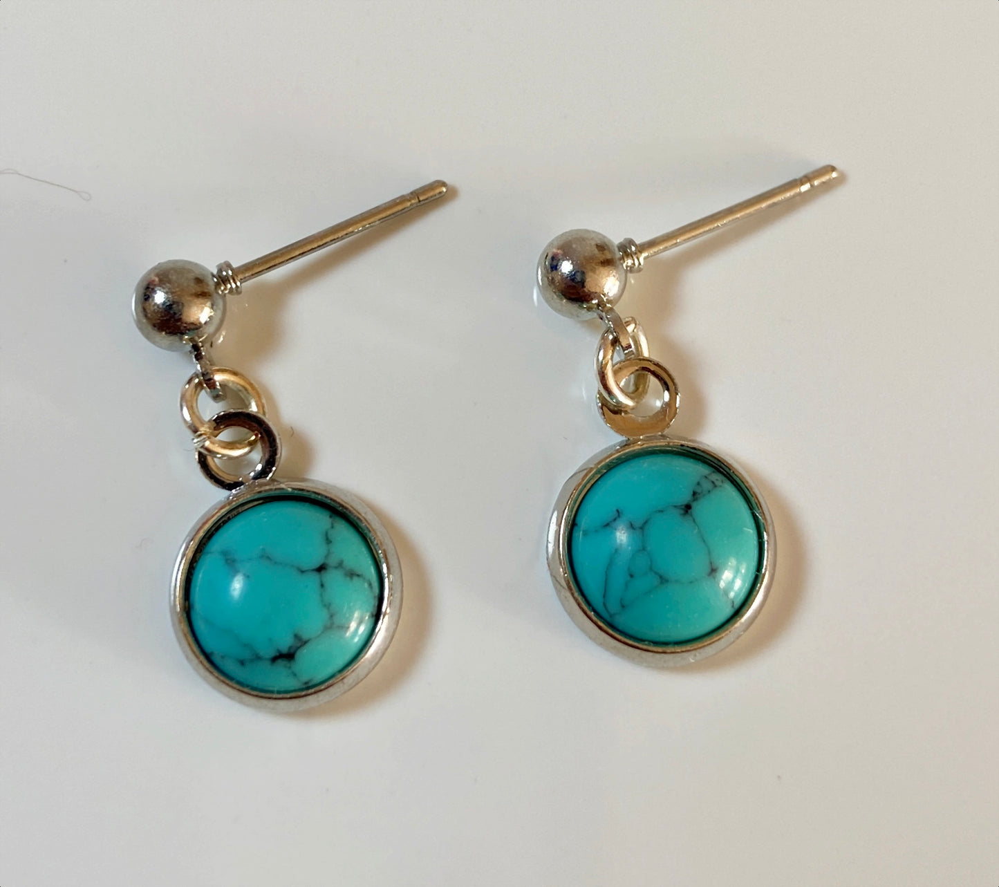 Gemstone drop earrings