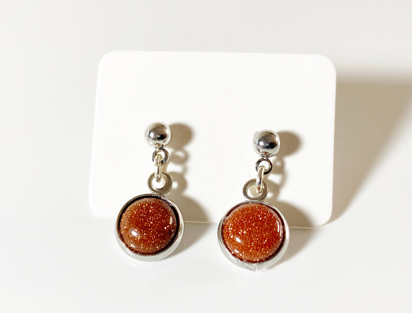 Gemstone drop earrings